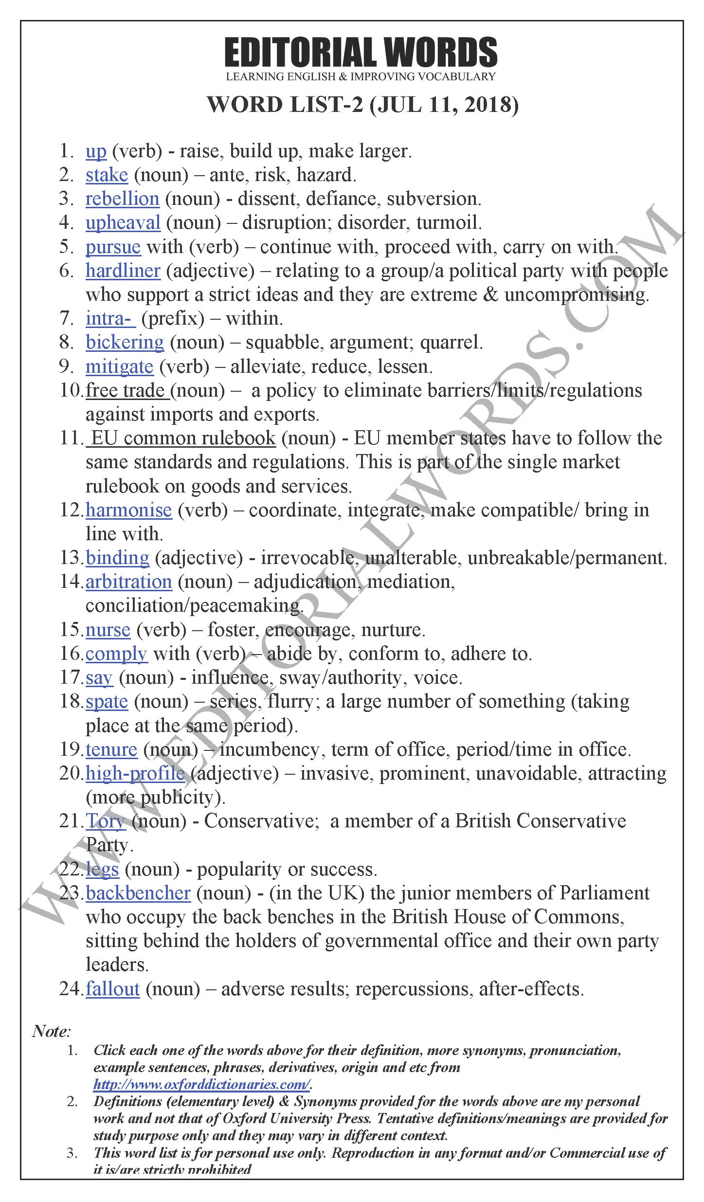 The Hindu Editorial (Game at Chequers) - Jul 11, 2018