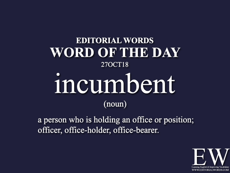 Word of the Day-27OCT18 - Editorial Words