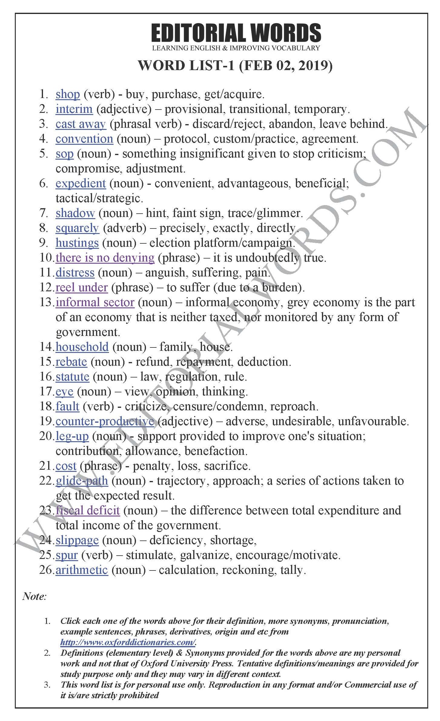 The Hindu Editorial (Shopping for votes) - Feb 02, 2019