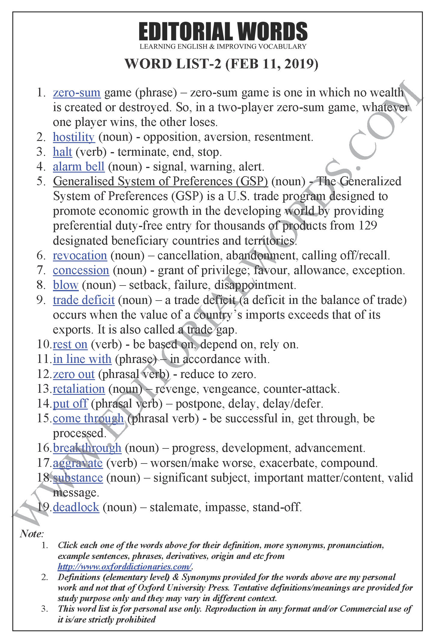 The Hindu Editorial (No zero-sum games) - Feb 11, 2019