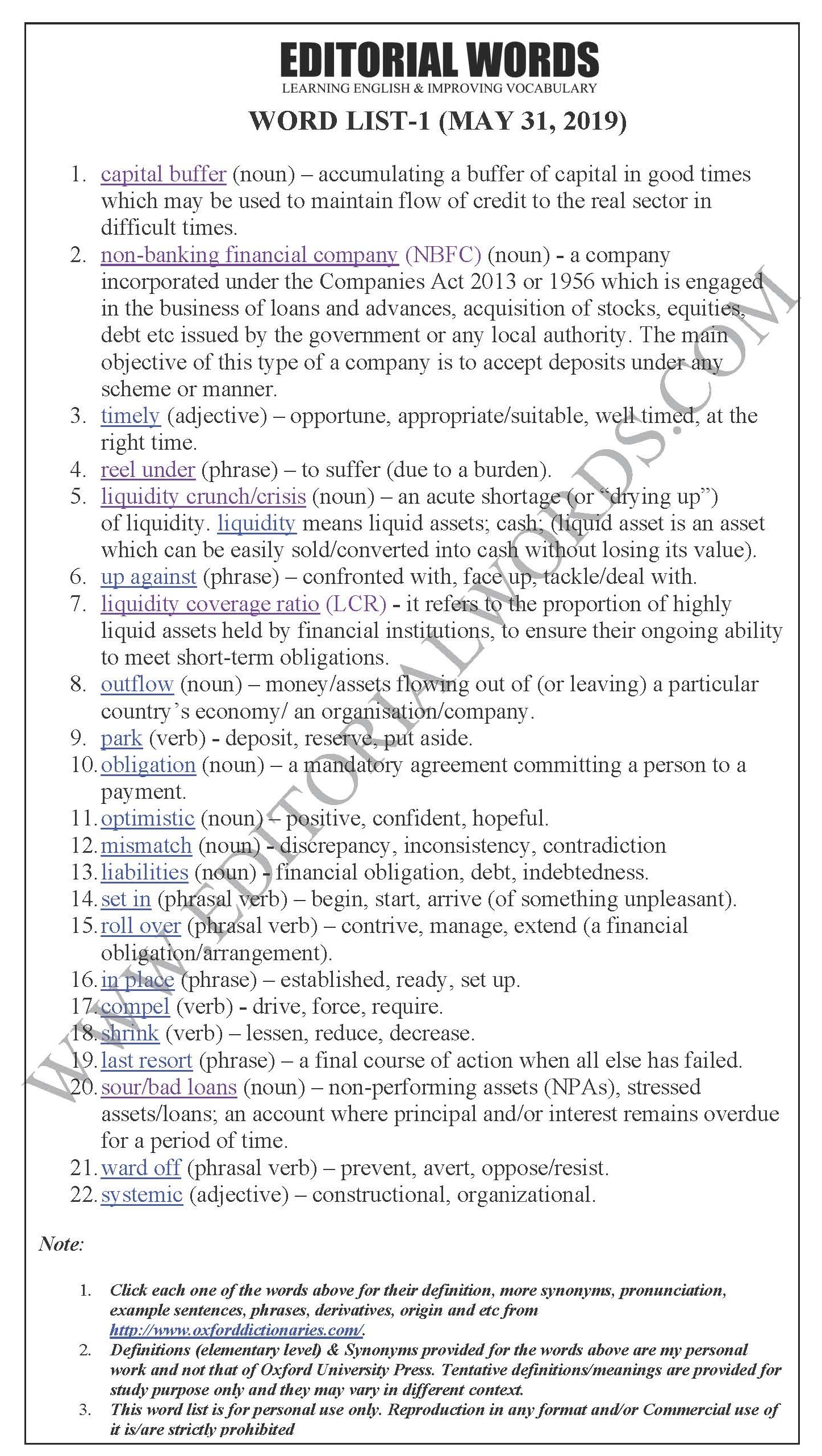 The Hindu Editorial (Capital buffers) - May 31, 2019