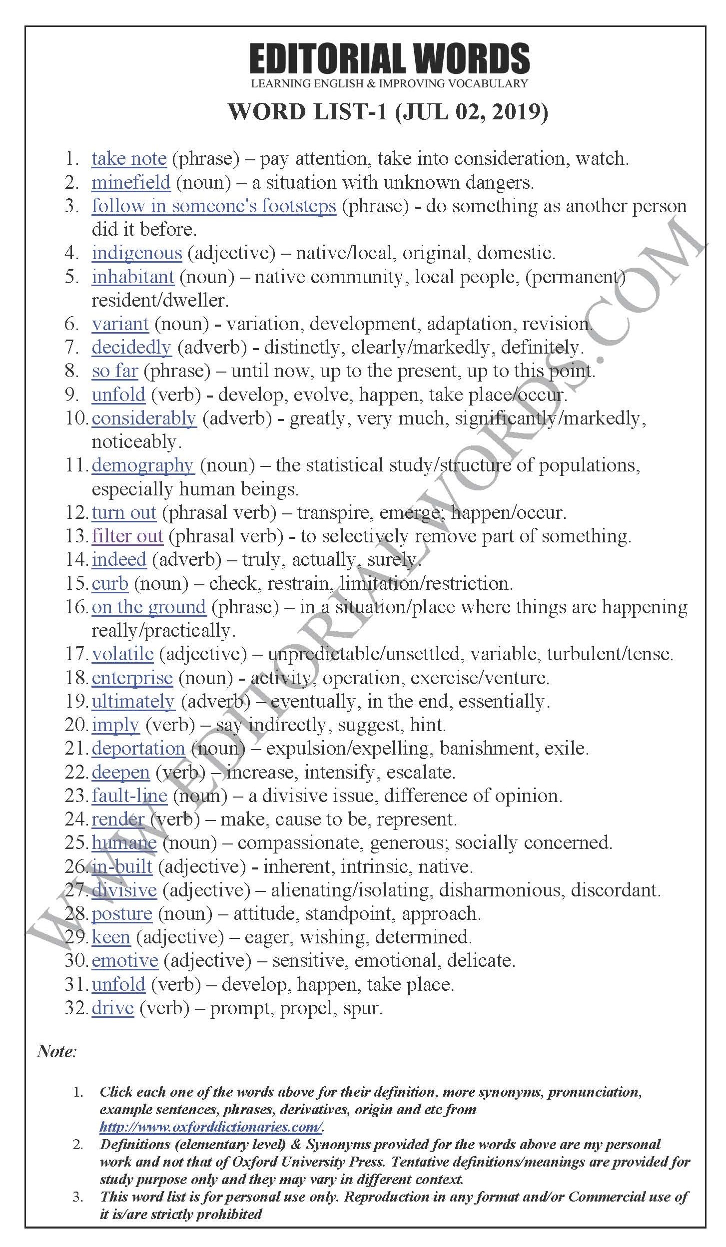 The Hindu Editorial (Imitation registry) - Jul 02, 2019