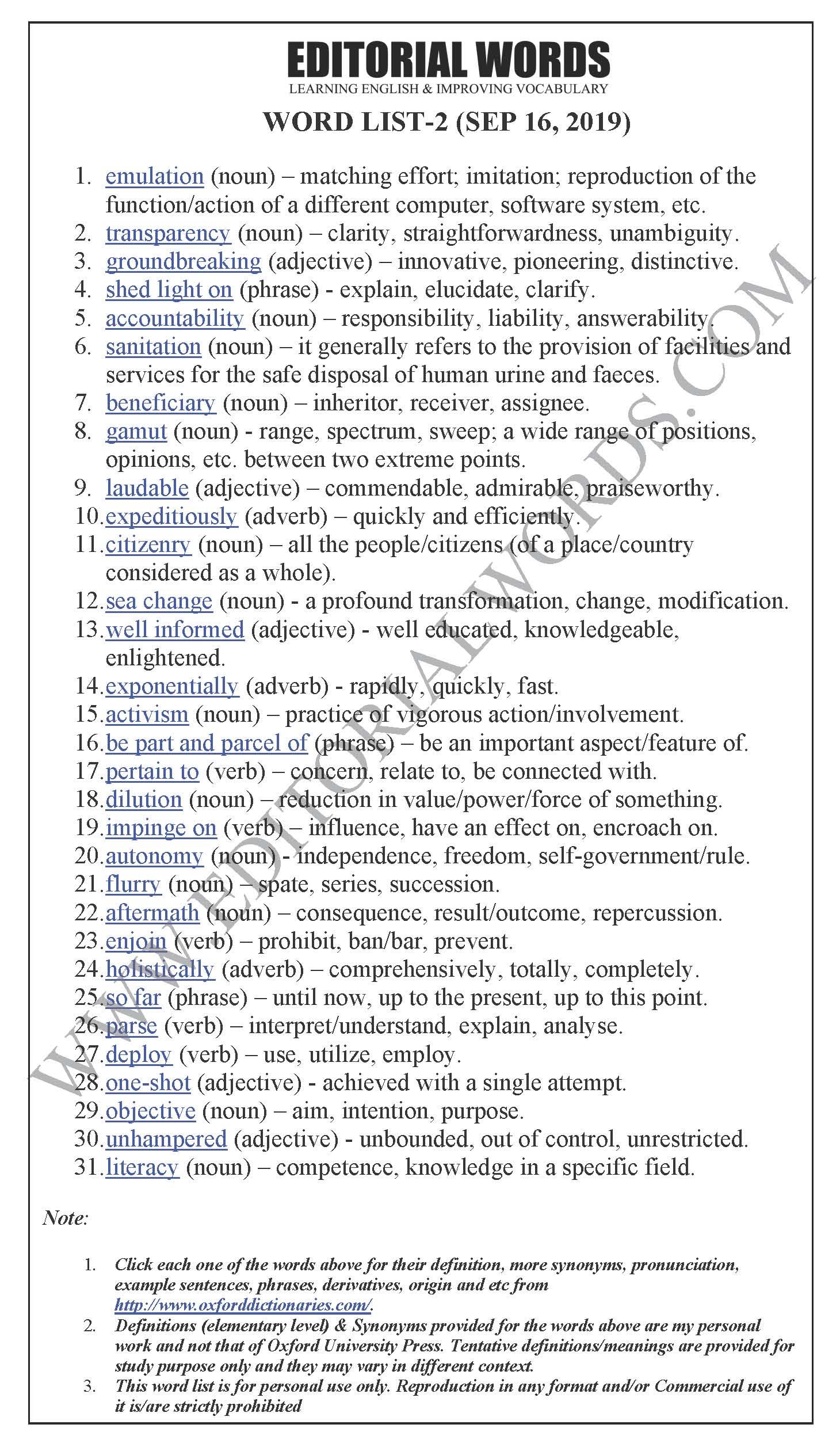 The Hindu Editorial (Effort worth emulation) - Sep 16, 2019