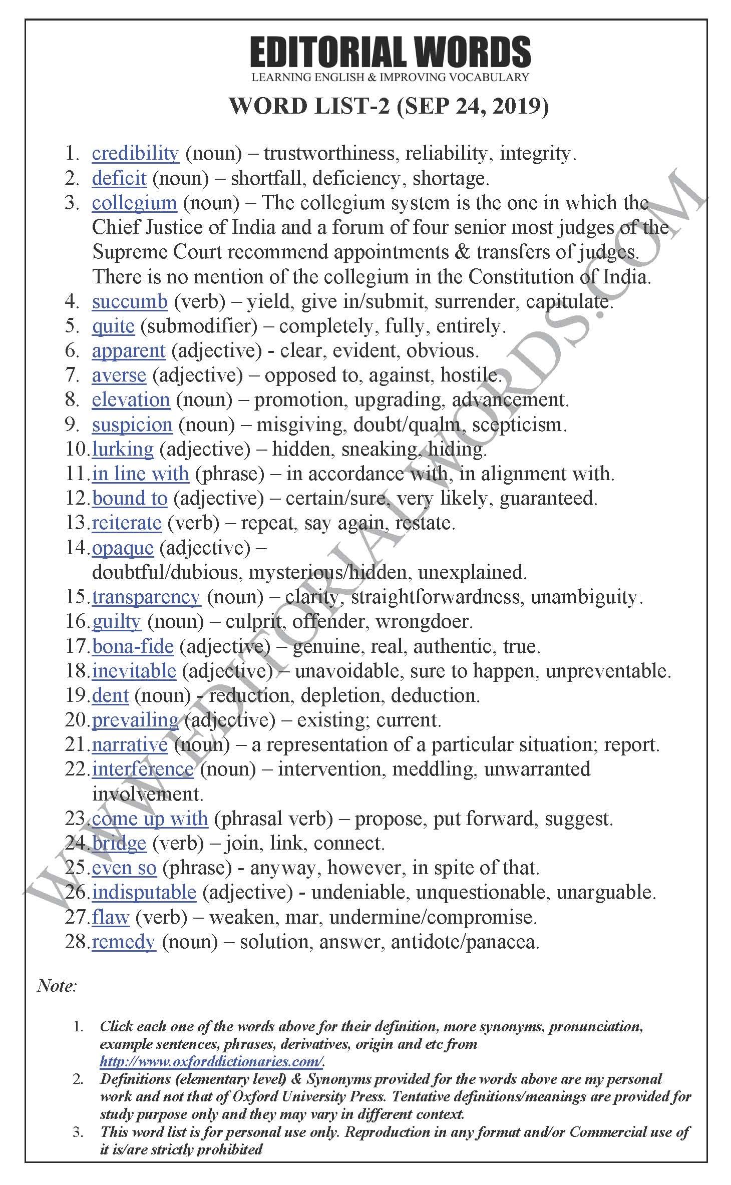 The Hindu Editorial (Credibility deficit) - Sep 24, 2019