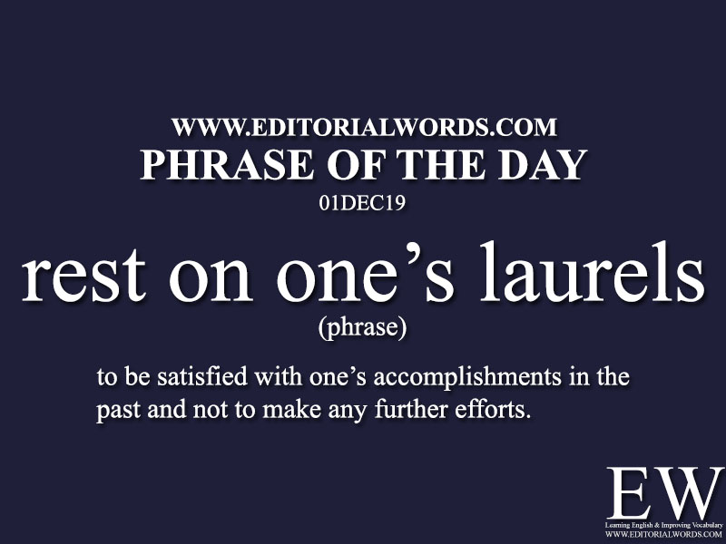 Phrase of the Day-01DEC19-Editorial Words
