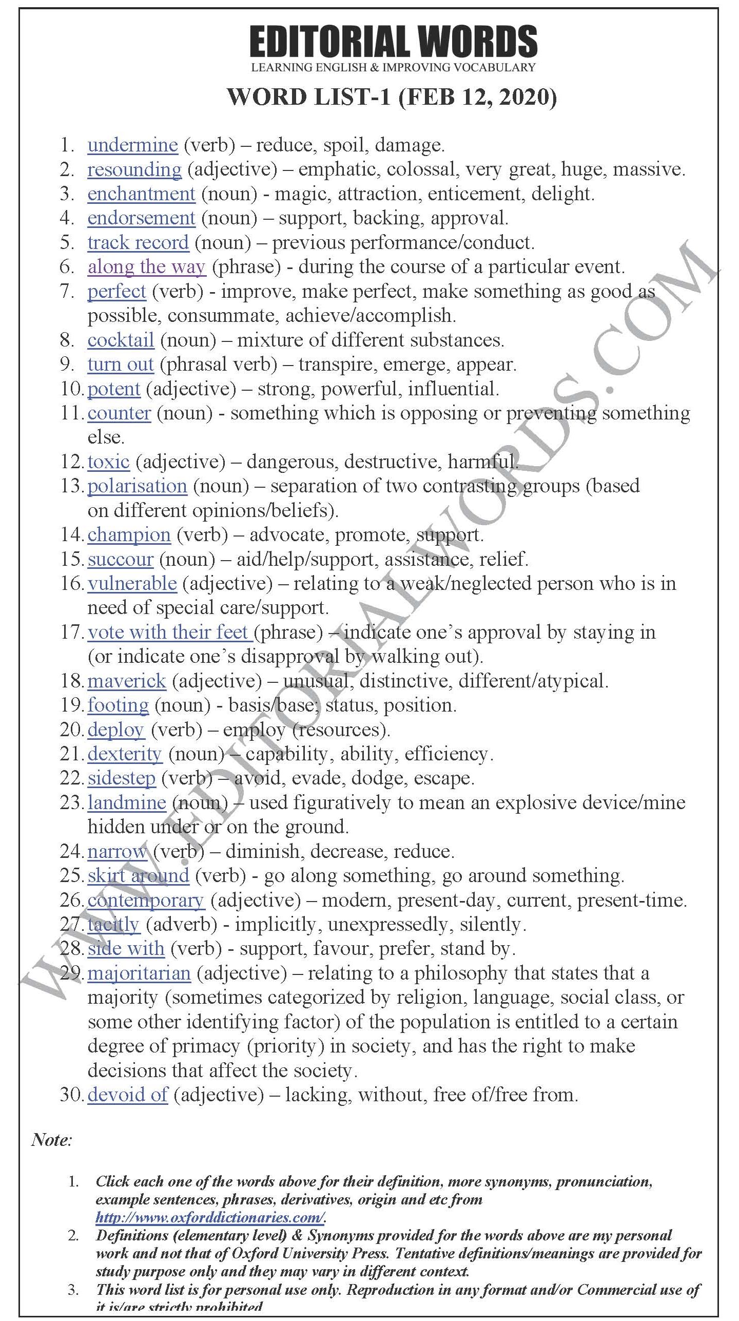 The Hindu Editorial (Winning formula) - Feb 12, 2020