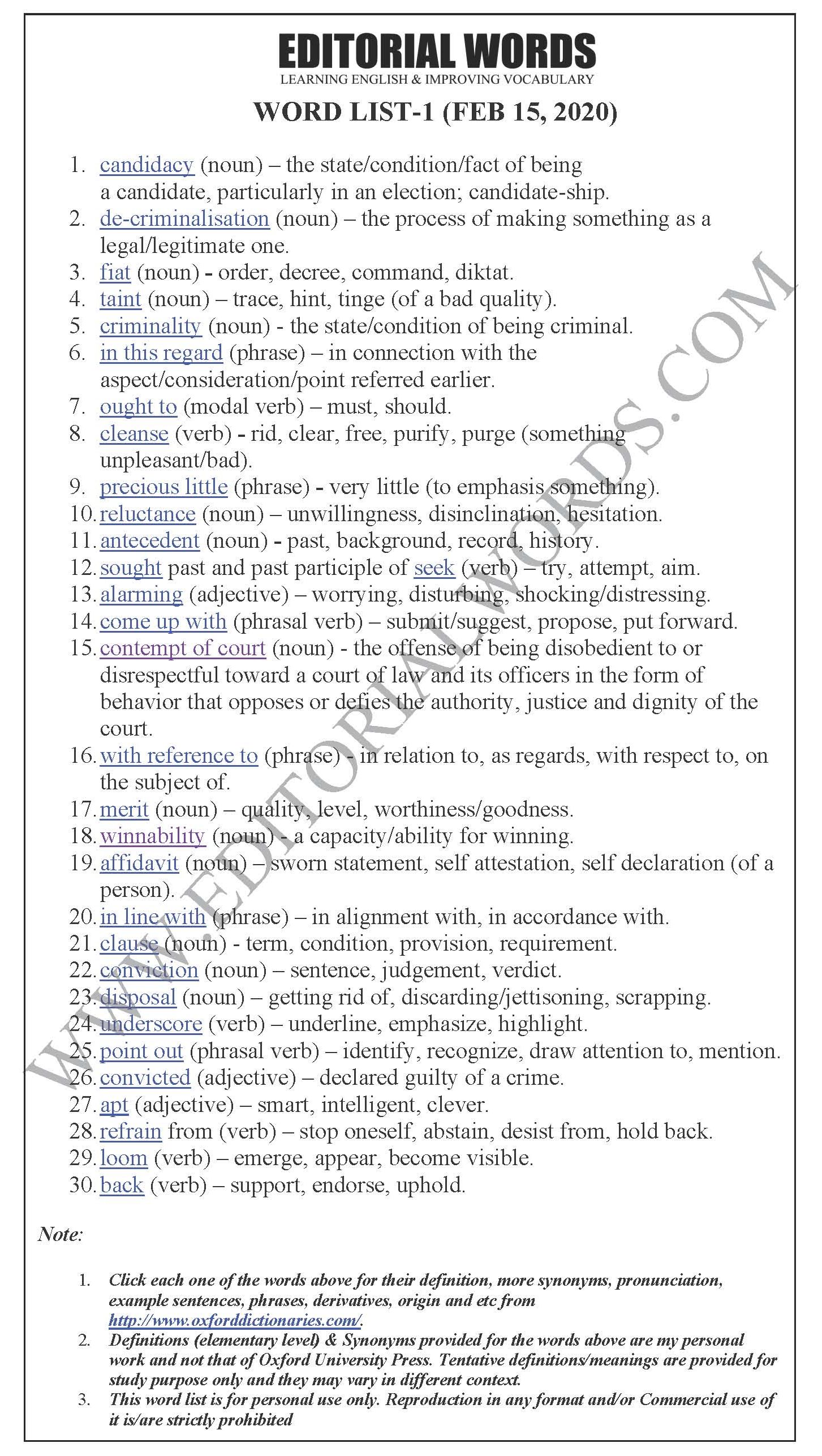 The Hindu Editorial (Choice and candidacy) - Feb 15, 2020