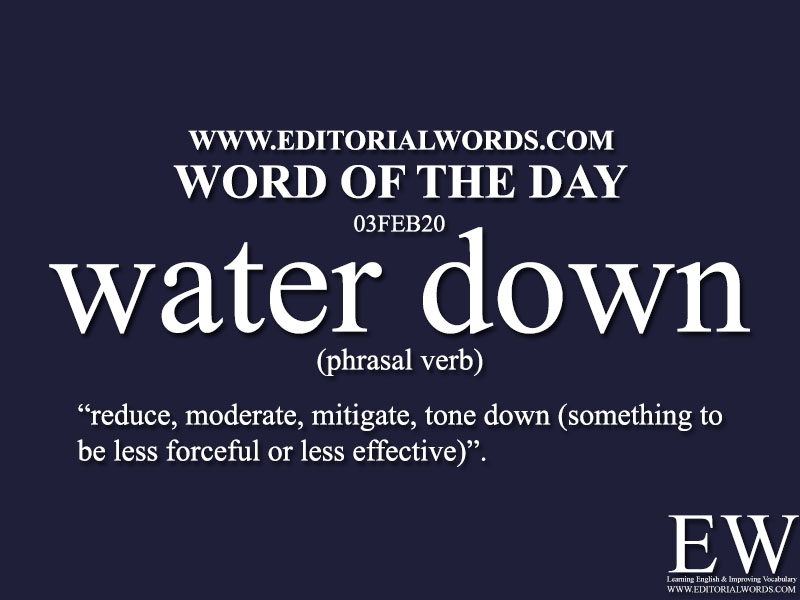Word of the Day (water down)-03FEB20