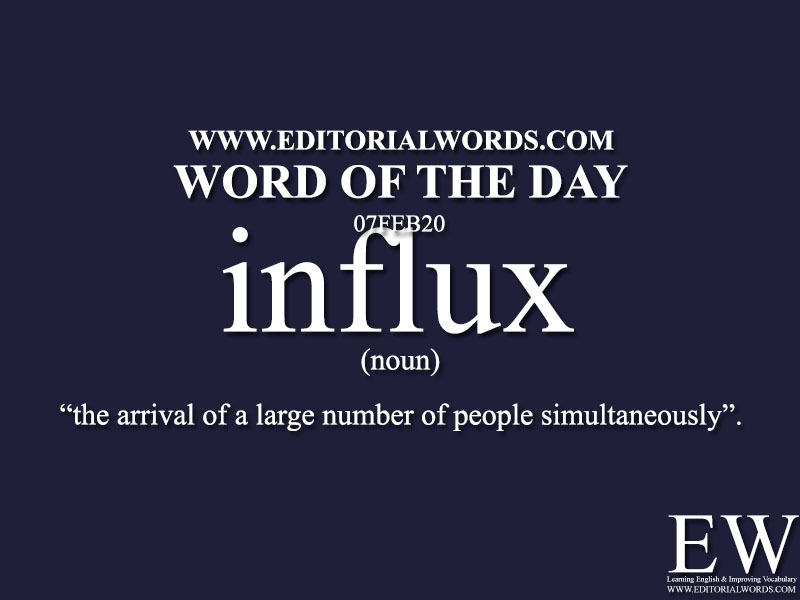 Word of the Day (influx)-07FEB20