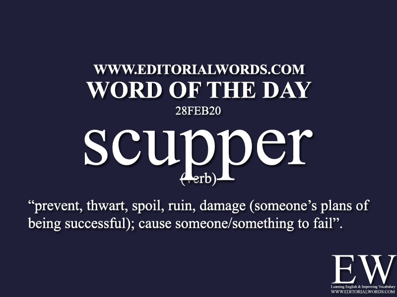 Word of the Day (scupper)-28FEB20