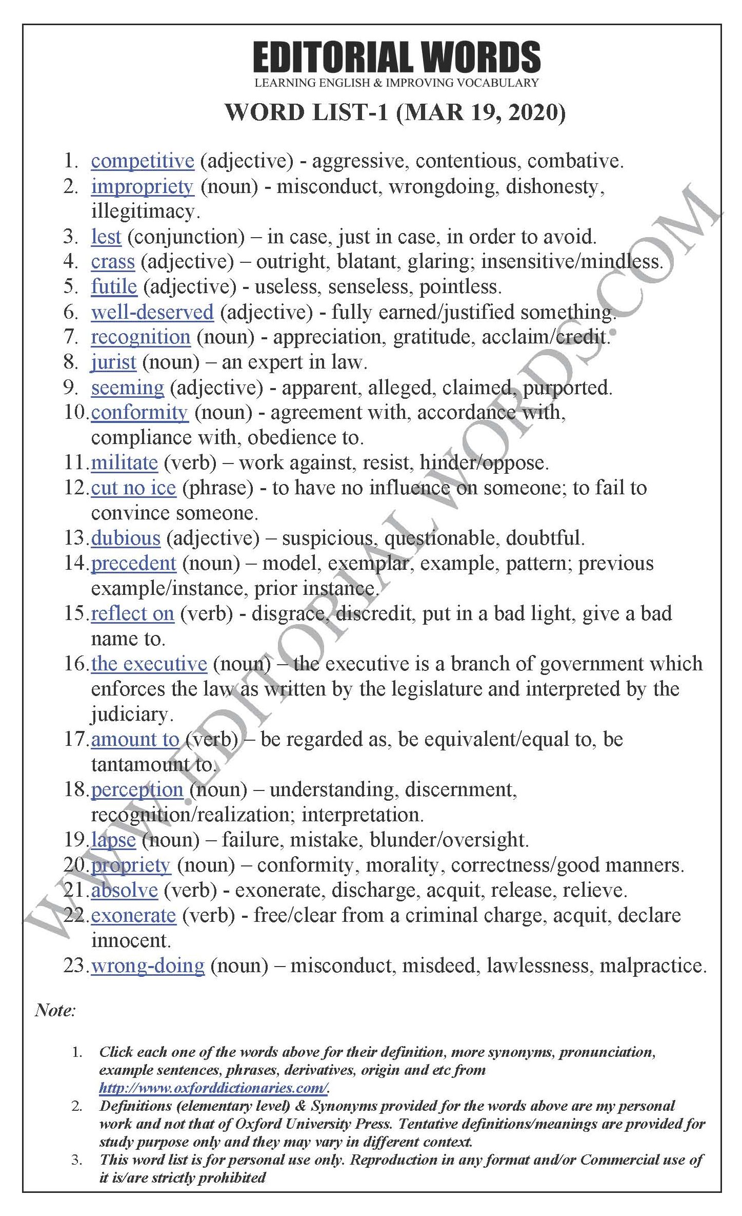 The Hindu Editorial (Competitive impropriety) - Mar 19, 2020
