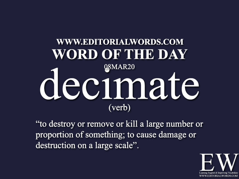 Word of the Day (decimate)-08MAR20