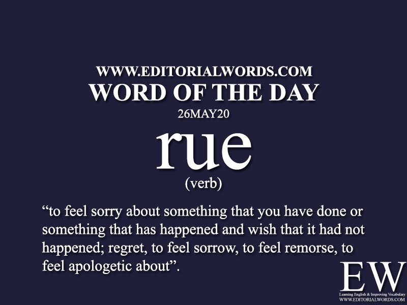 Word of the Day (rue)-26MAY20