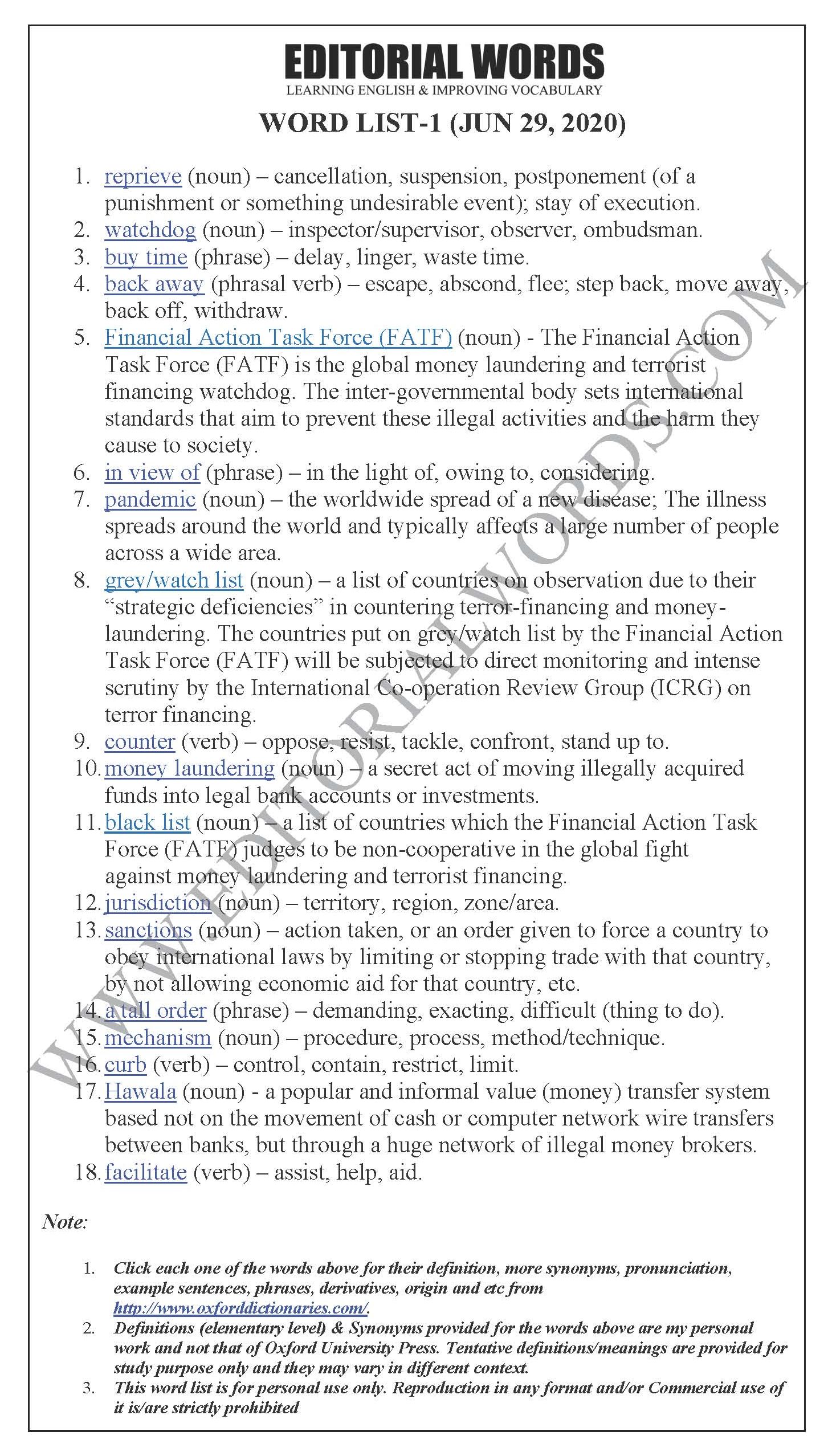 The Hindu Editorial (Brief reprieve) - Jun 29, 2020