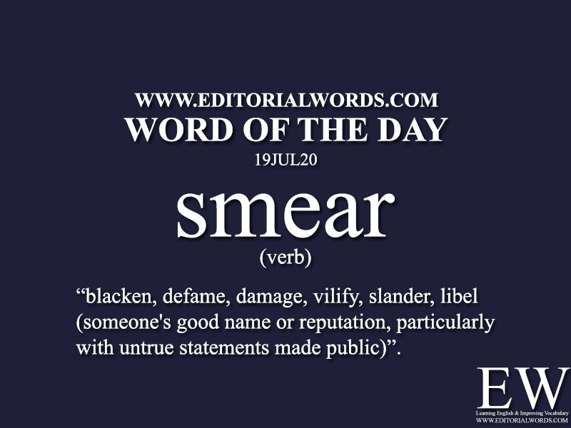 Word of the Day (smear)-19JUL20