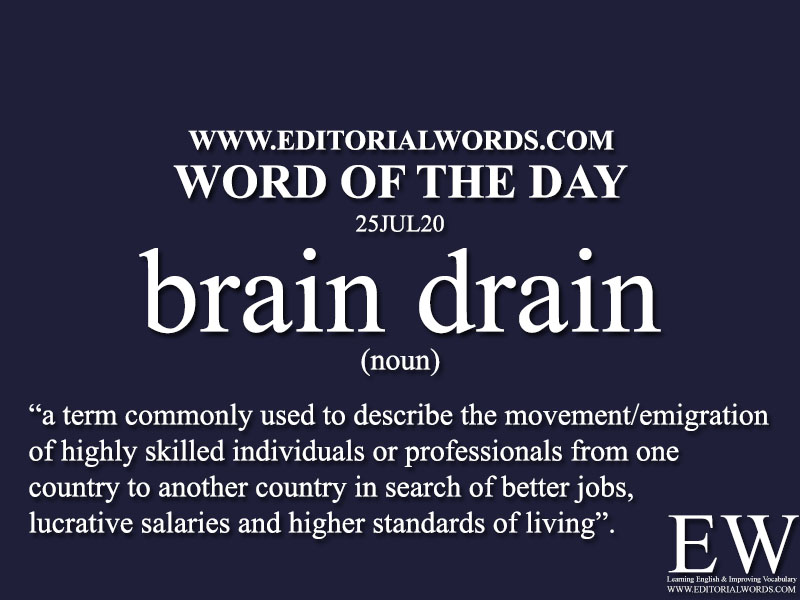 Word of the Day (brain drain)-25JUL20