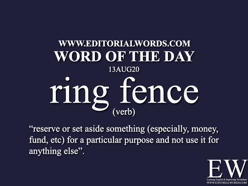 Word of the Day (ring fence)-13AUG20