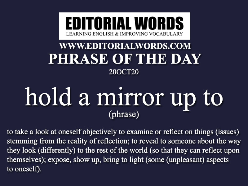 Phrase of the Day (hold a mirror up to)-20OCT20