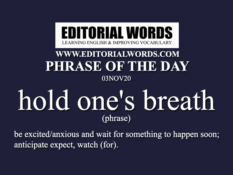 Phrase of the Day (hold one's breath)-03NOV20