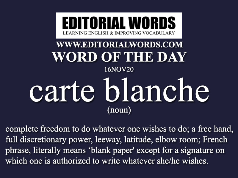 Carte Blanche!