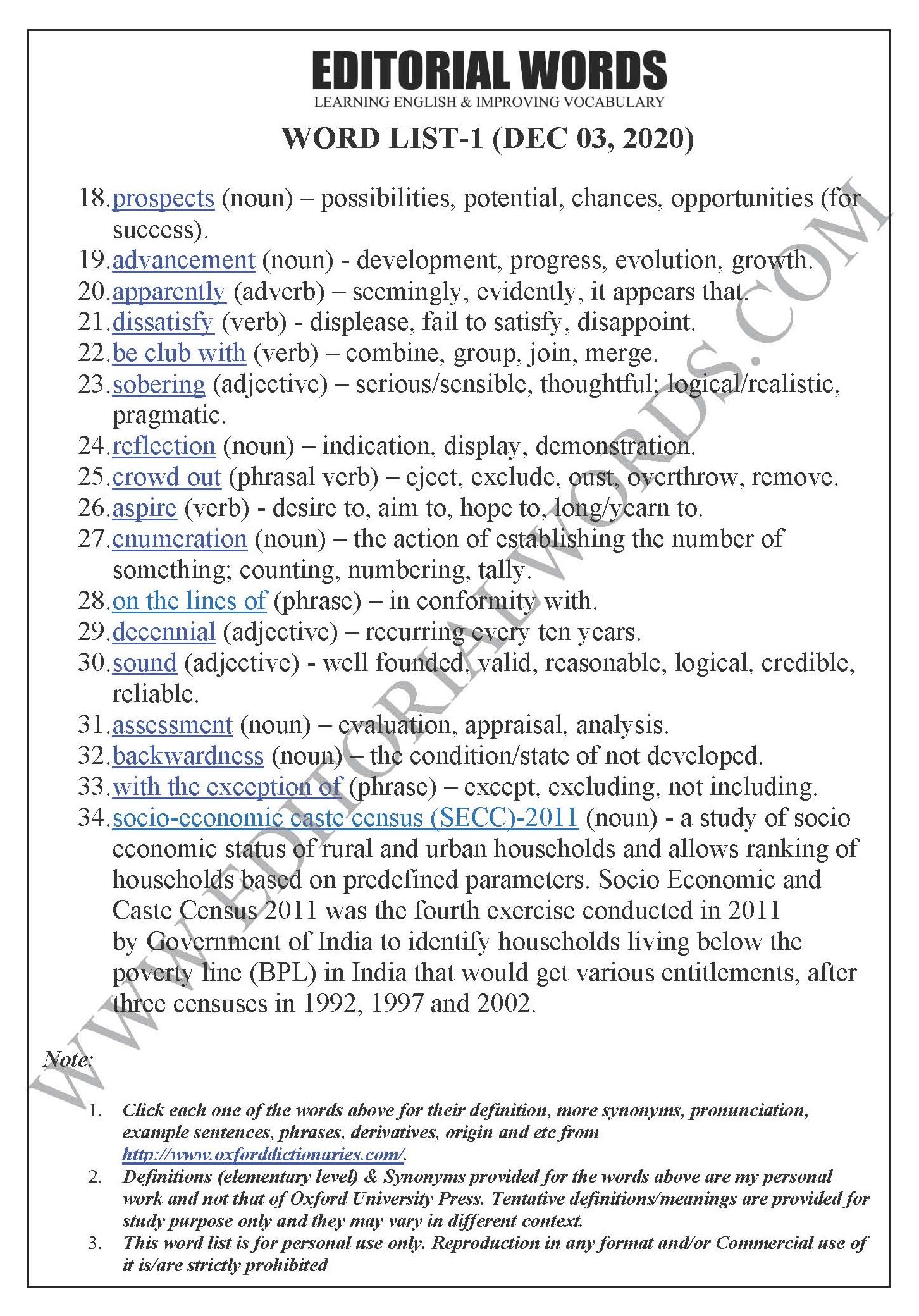 The Hindu Editorial (Castes count) – Dec 03, 2020