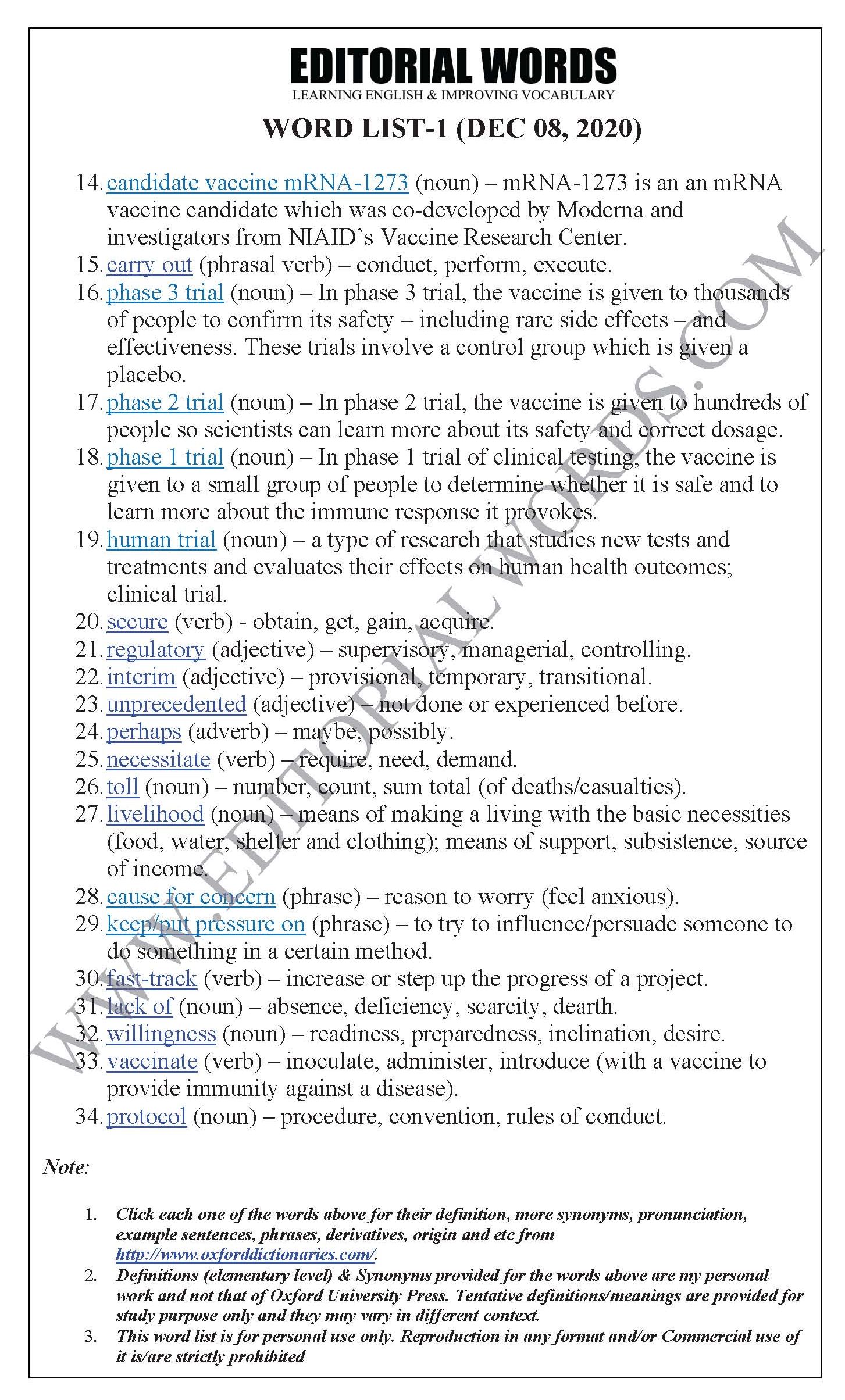 The Hindu Editorial (Transparency is vital) – Dec 08, 2020
