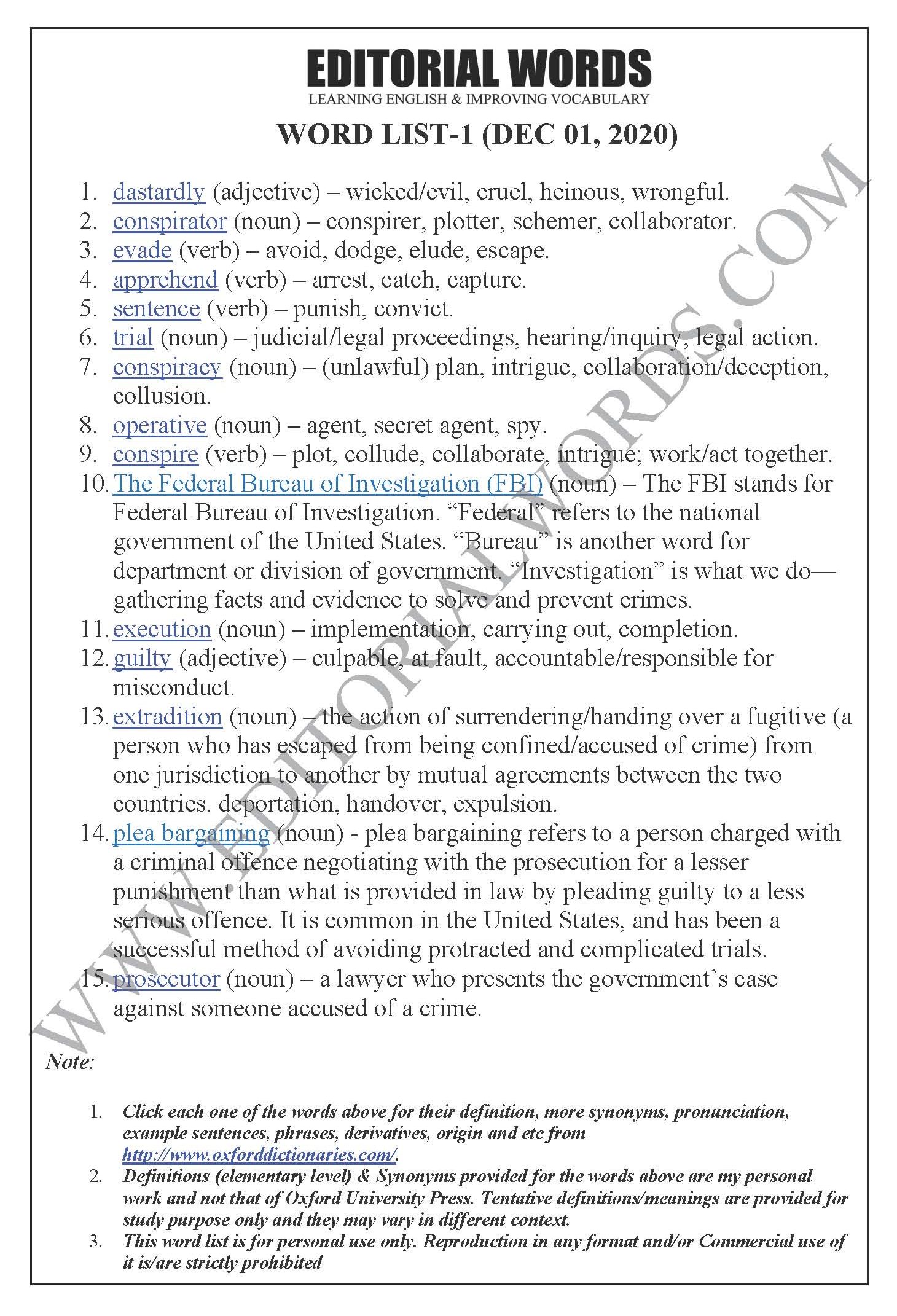 The Hindu Editorial (Closer to punishment) – Dec 01, 2020