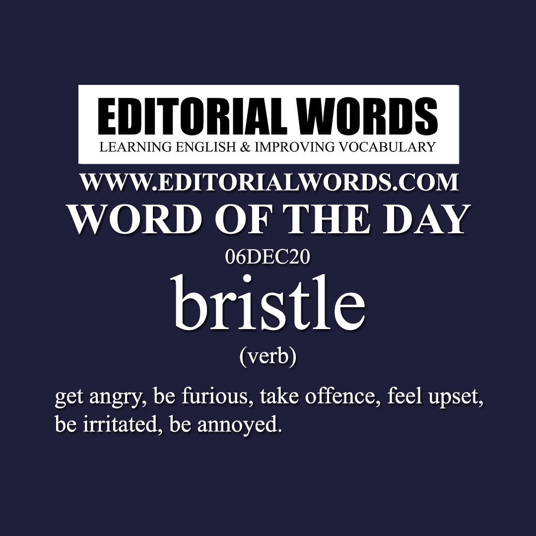 Word of the Day (bristle)-06DEC20