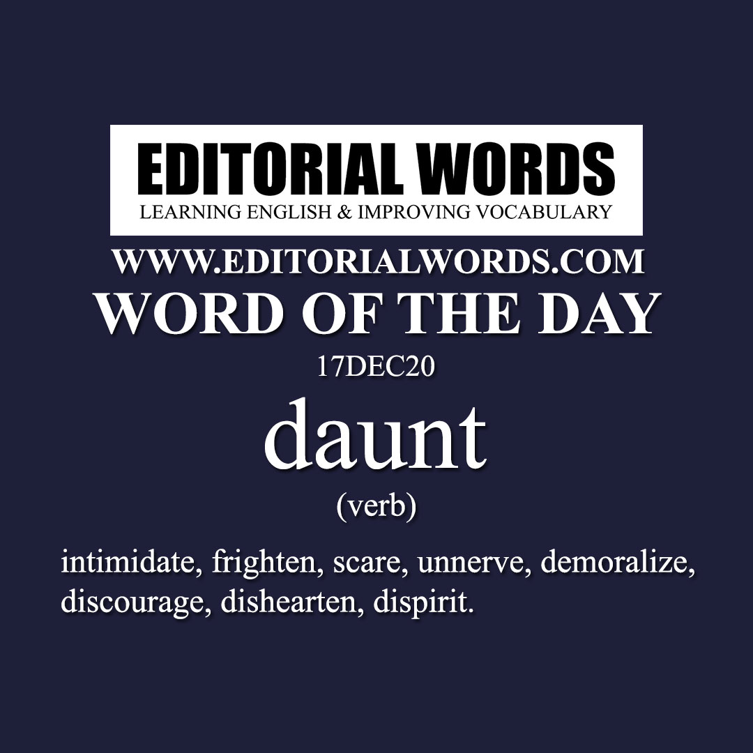Word of the Day (daunt)-17DEC20