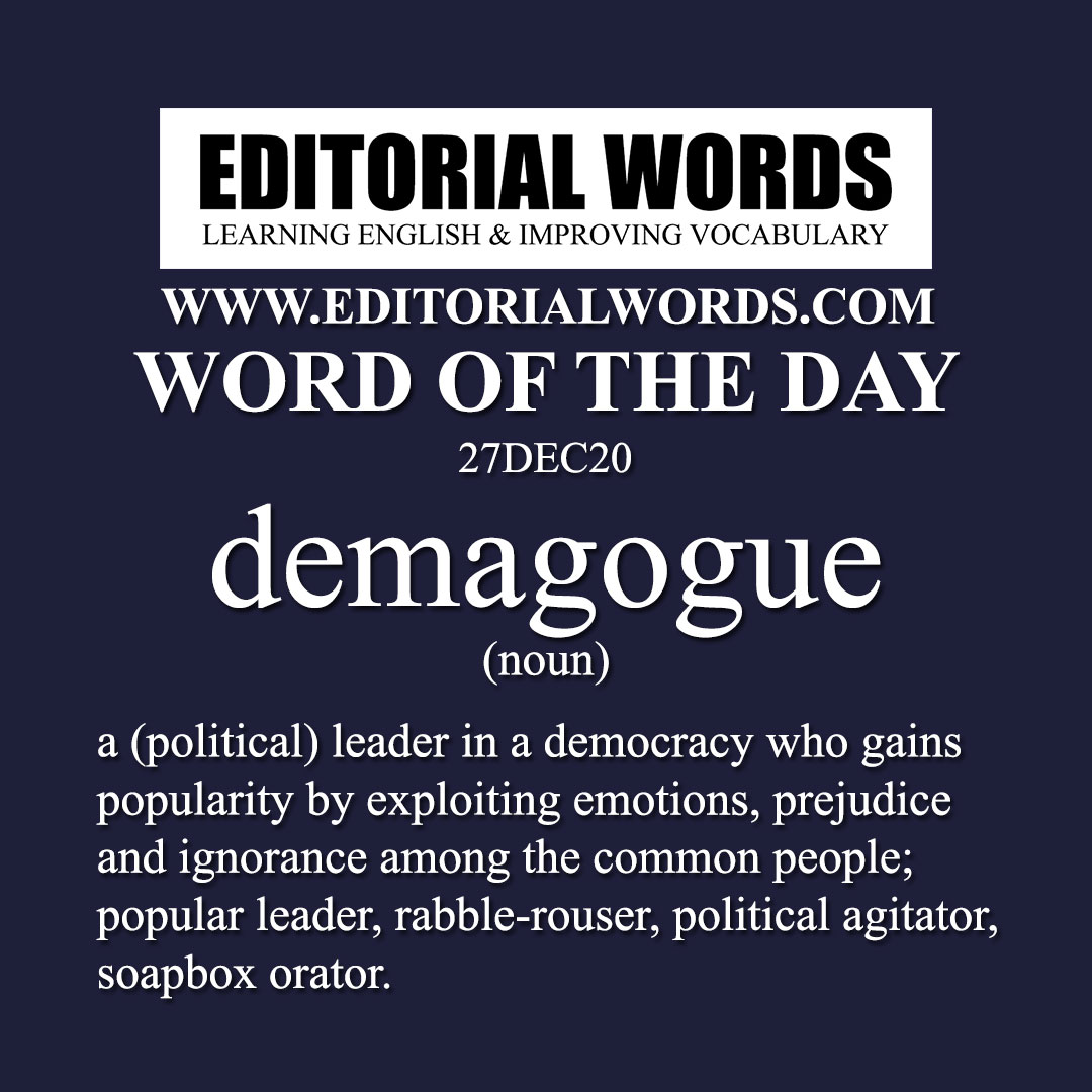 Word of the Day (demagogue)-27DEC20