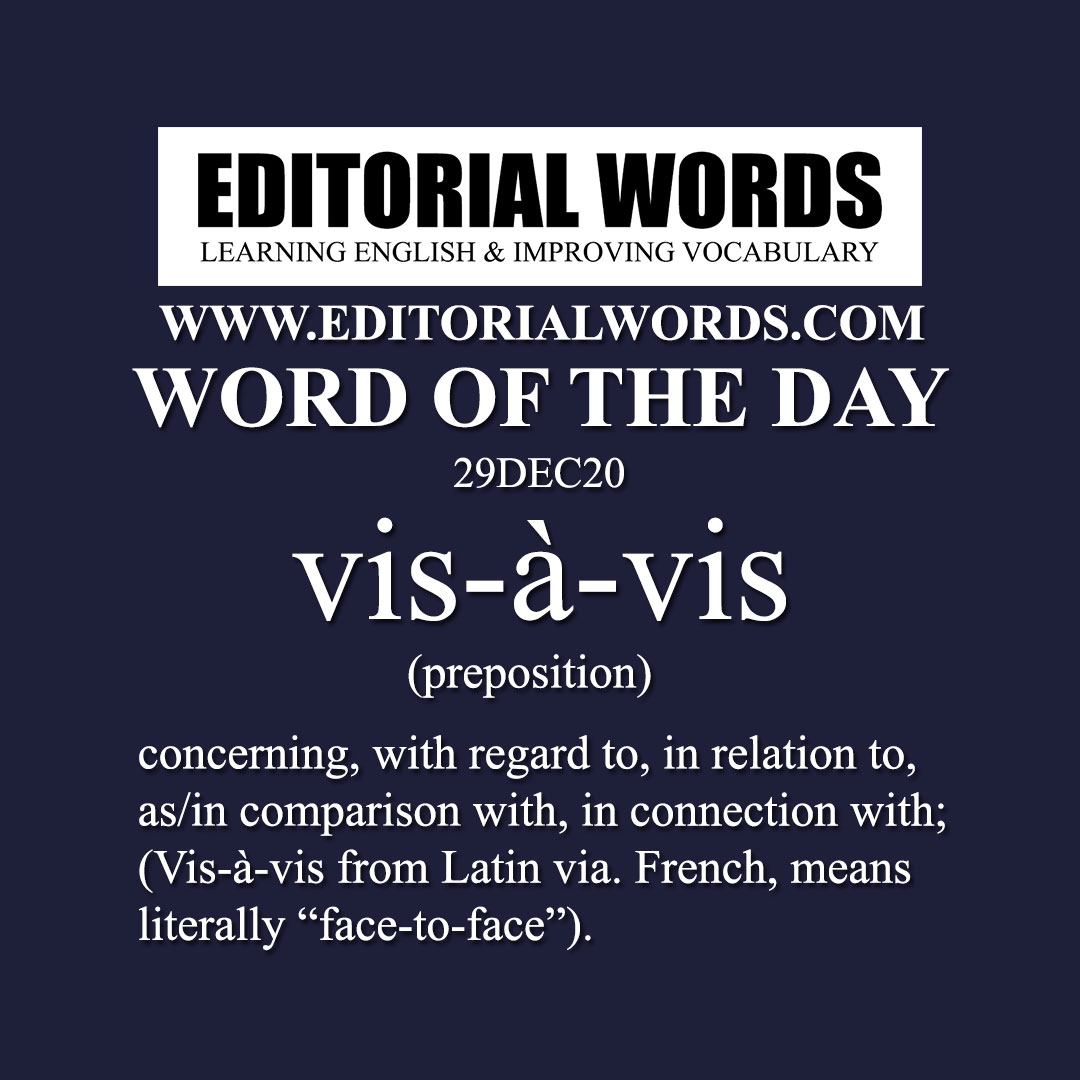 Word of the Day (vis-à-vis)-29DEC20
