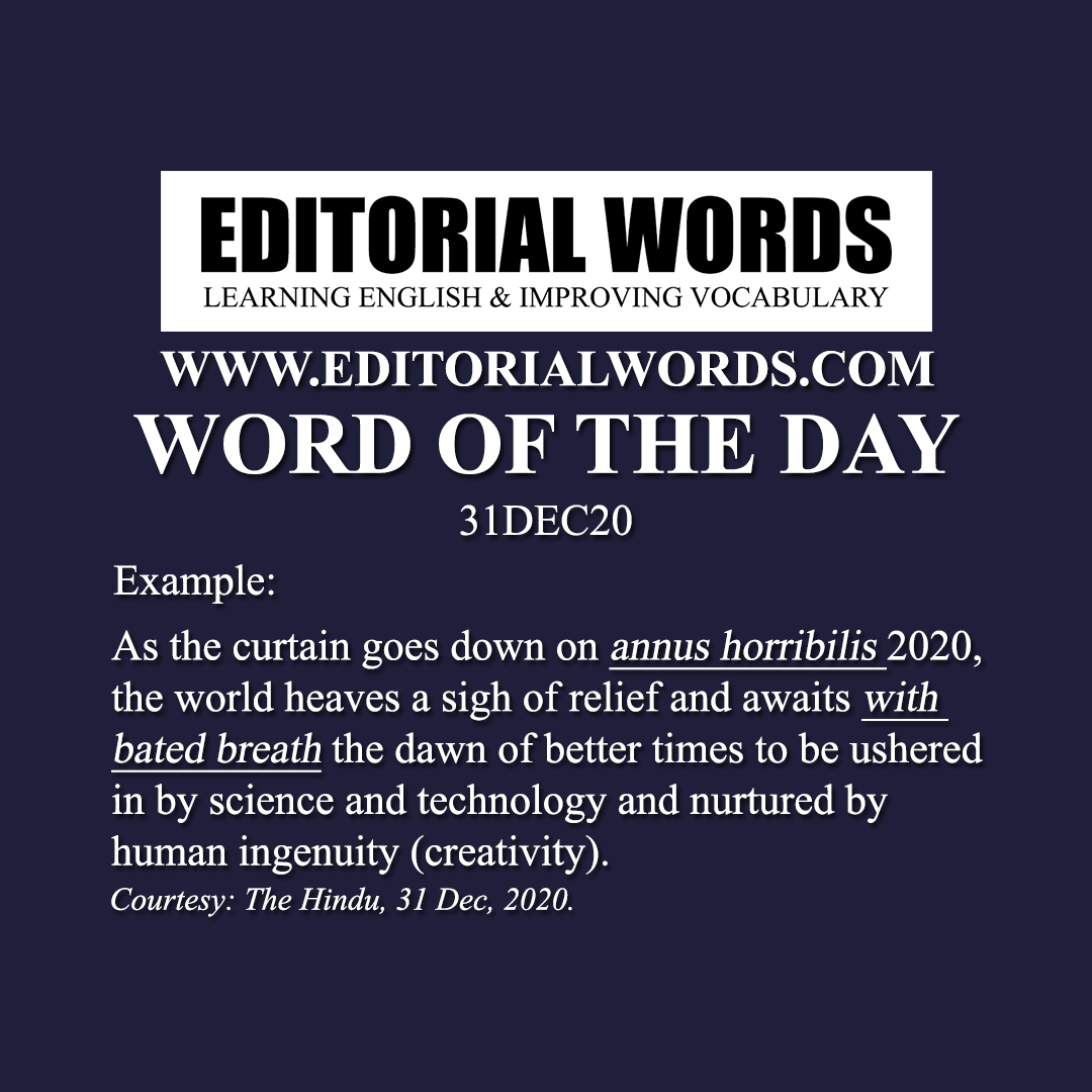 Word of the Day (annus horribilis)-31DEC20