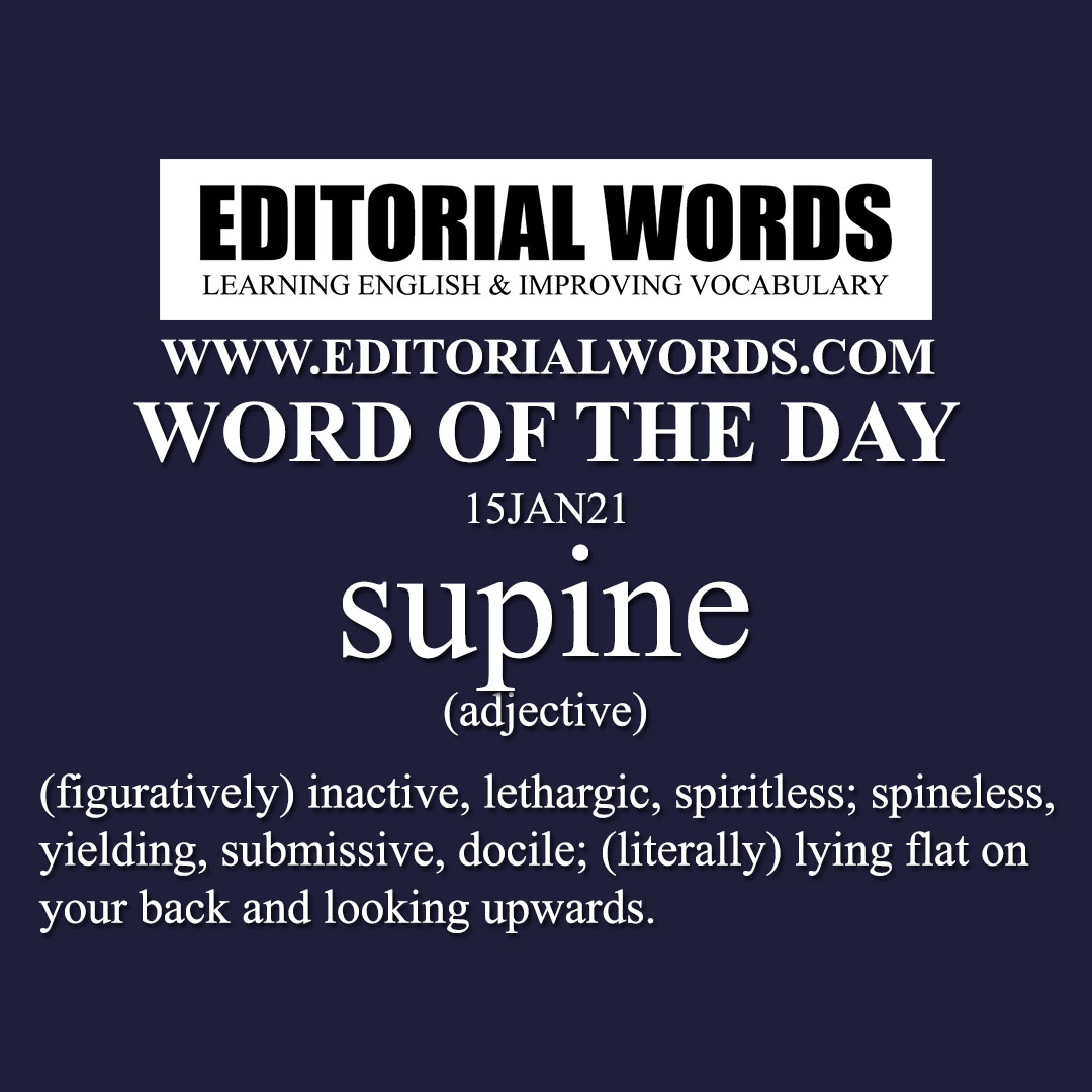 Word of the Day (supine)-15JAN21