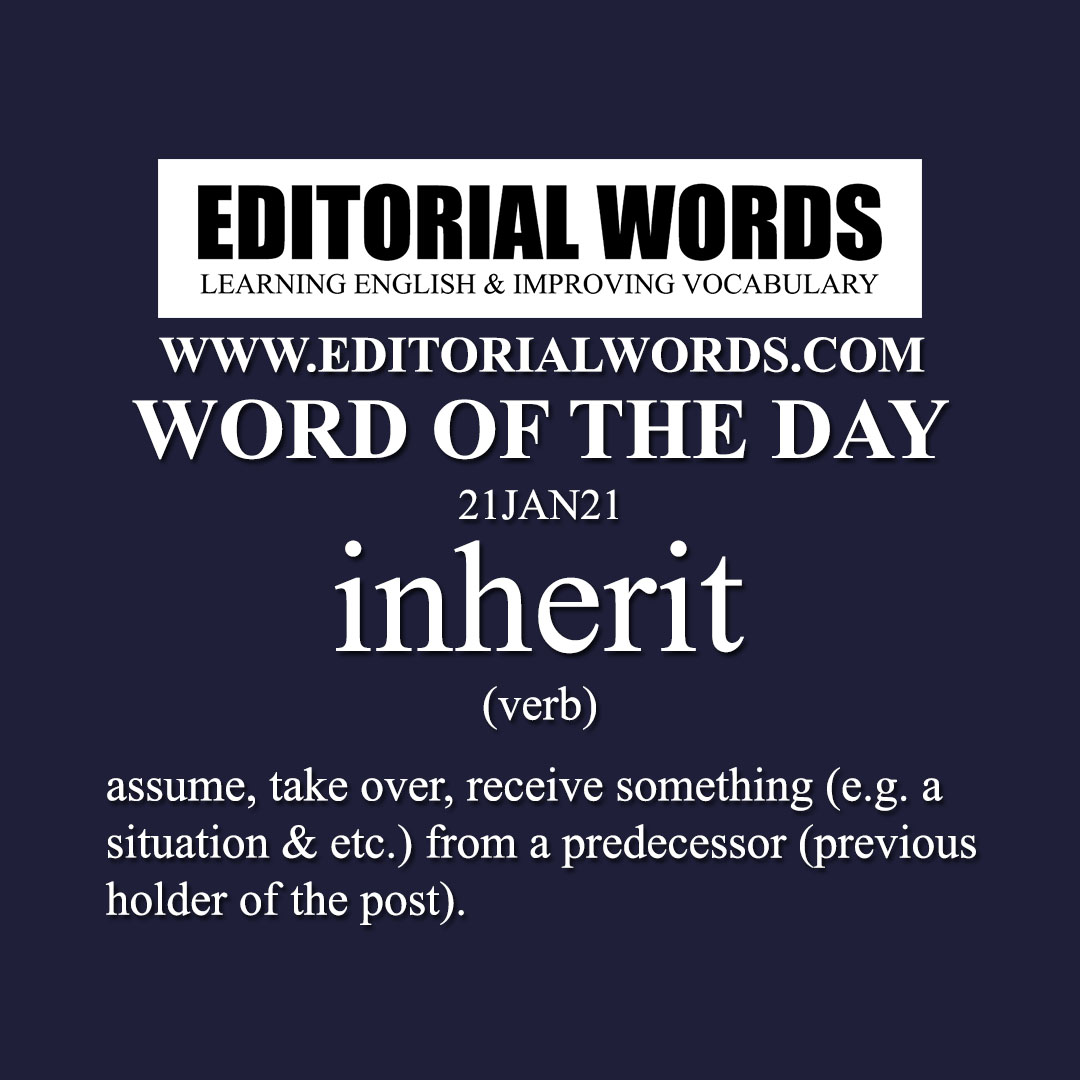 Word of the Day (inherit)-21JAN21