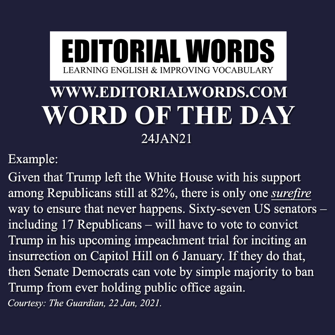 Word of the Day (surefire)-24JAN21