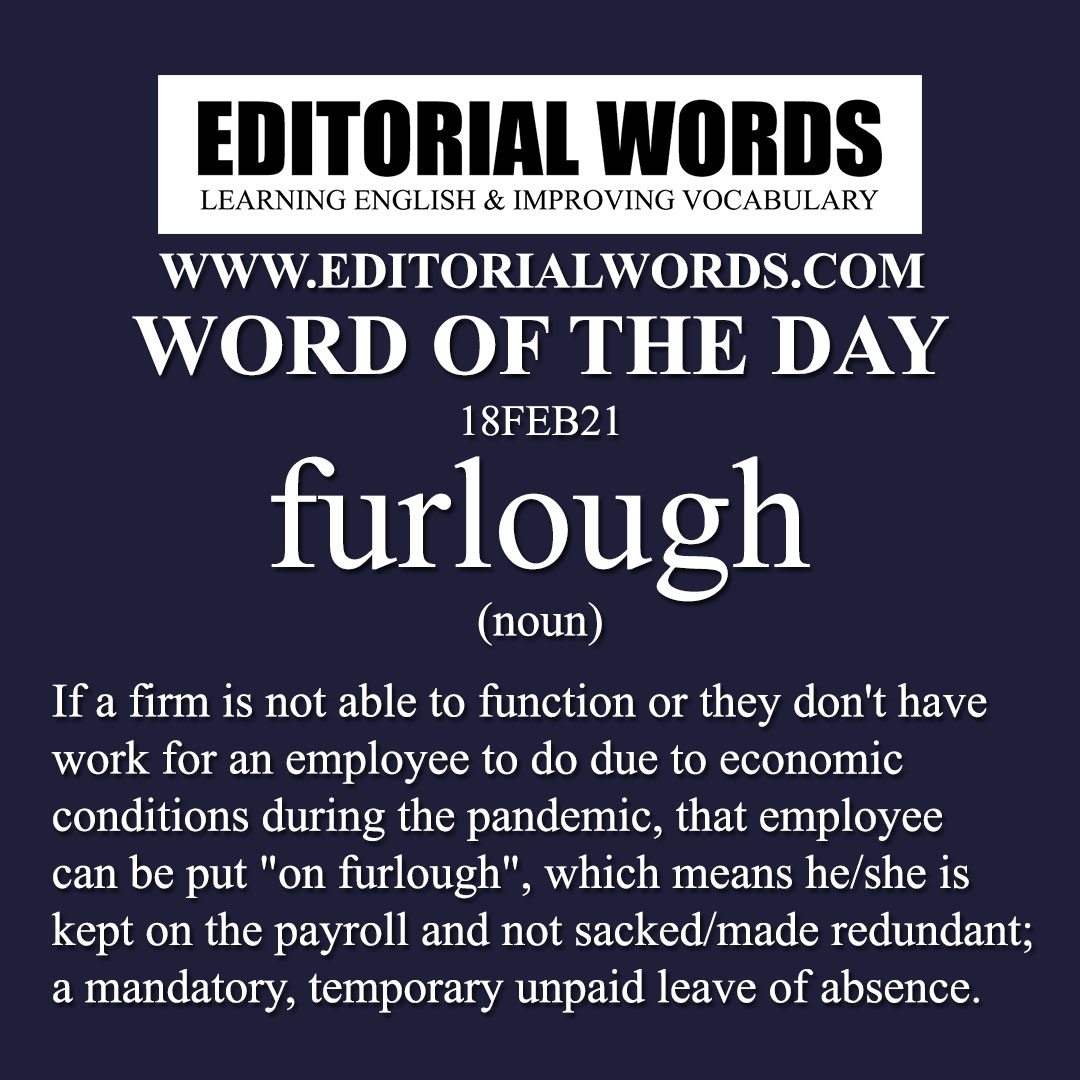 Word of the Day (furlough)-18FEB21