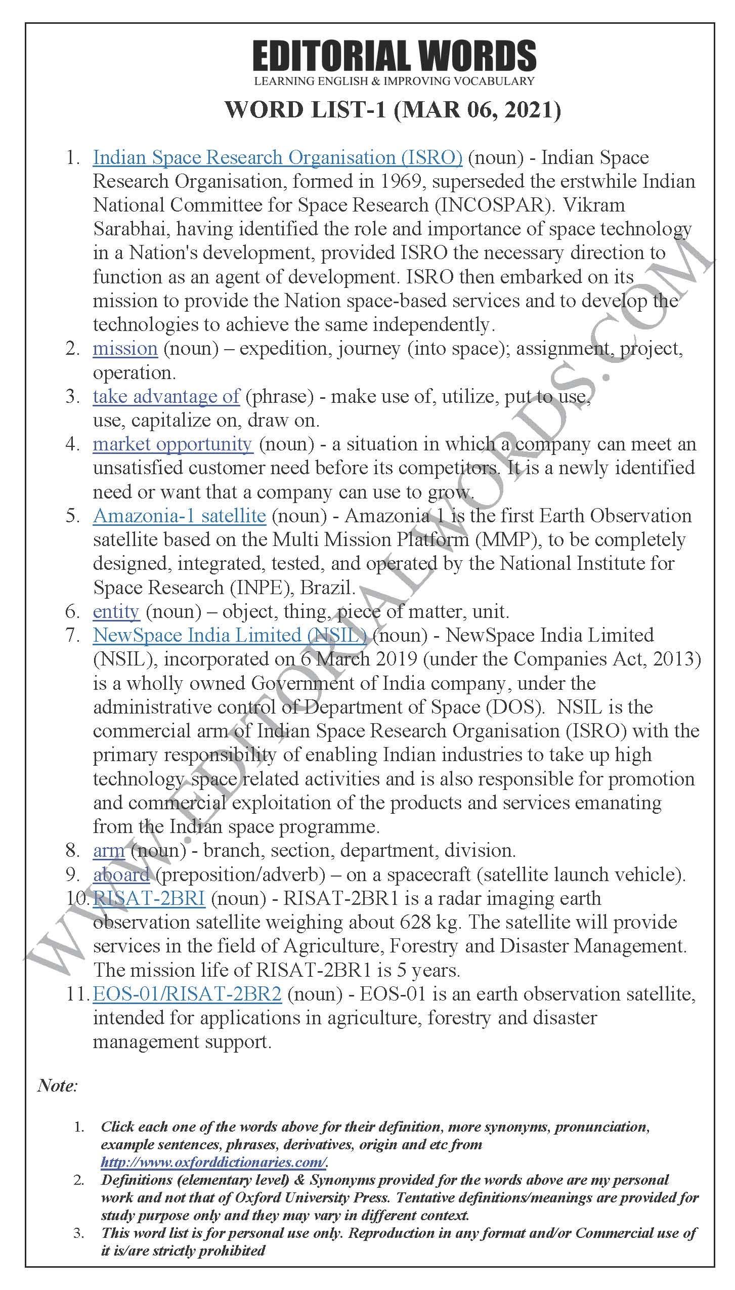 The Hindu Editorial (New space) – Mar 06, 2021