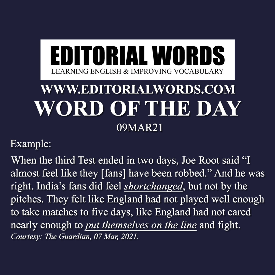 Word of the Day (shortchange)-09MAR21
