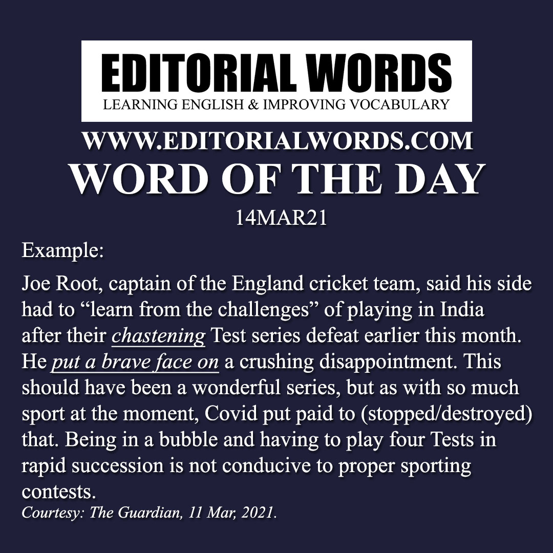 Word of the Day (chastening)-14MAR21