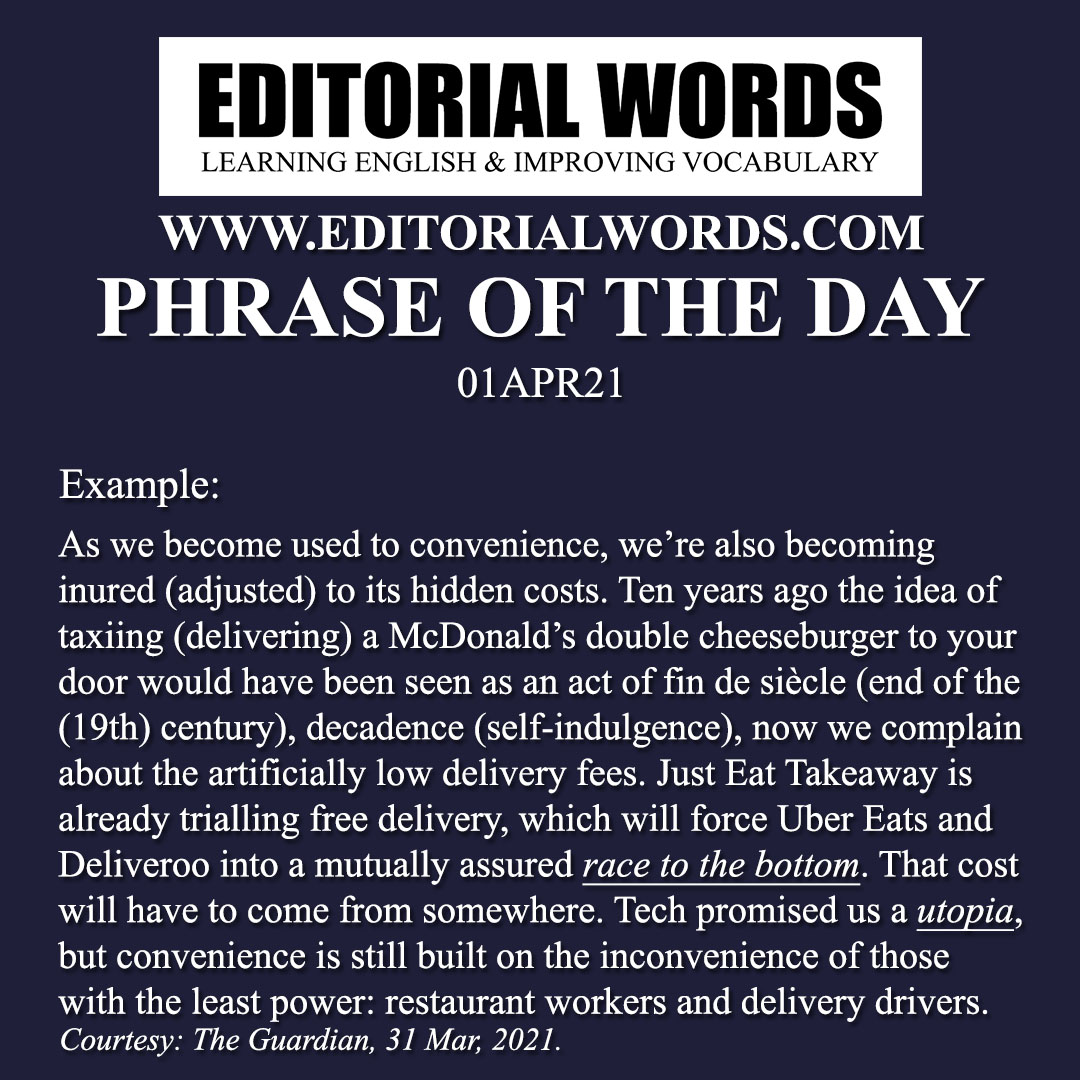Phrase of the Day (a race to the bottom)-01APR21