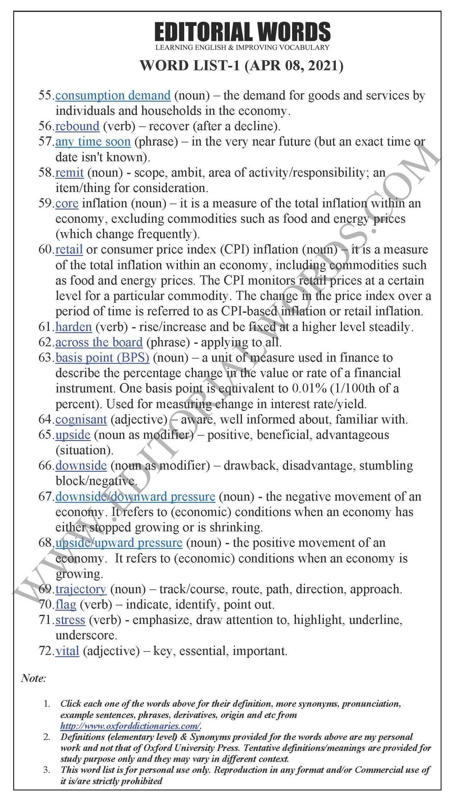 The Hindu Editorial (Staying accommodative) – Apr 08, 2021