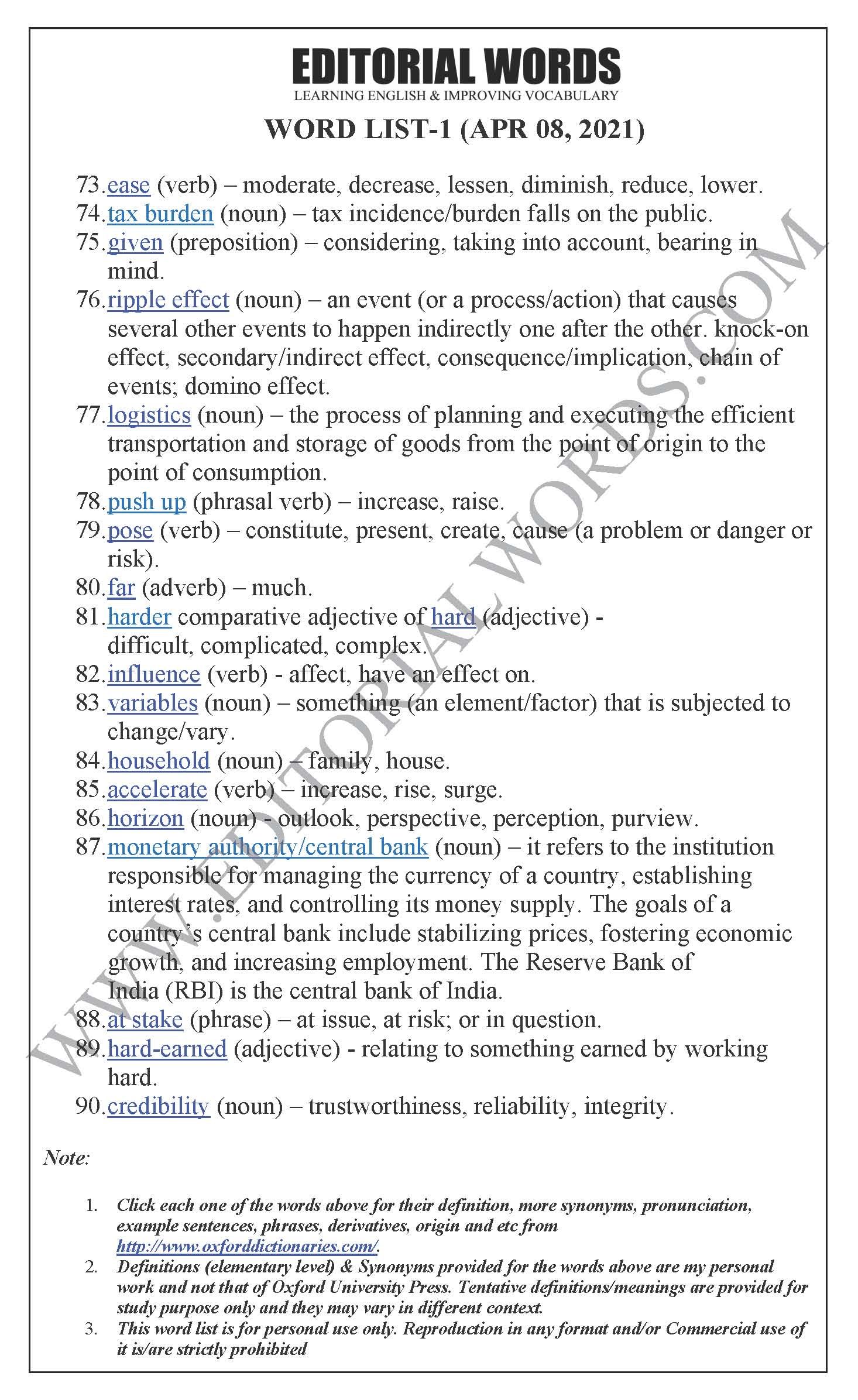 The Hindu Editorial (Staying accommodative) – Apr 08, 2021