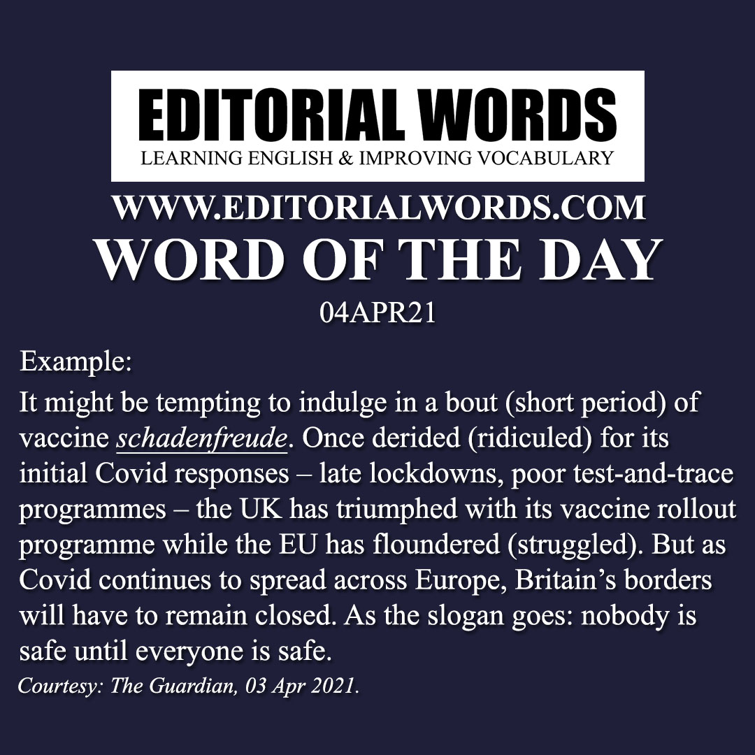 Word of the Day (schadenfreude)-04APR21