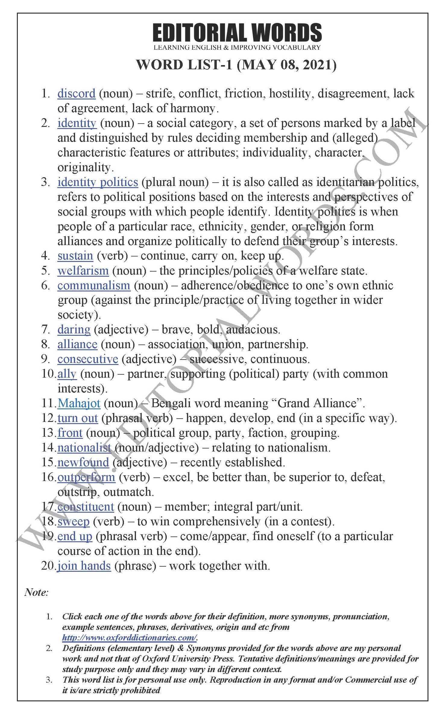 The Hindu Editorial (Assam discord) – May 08, 2021