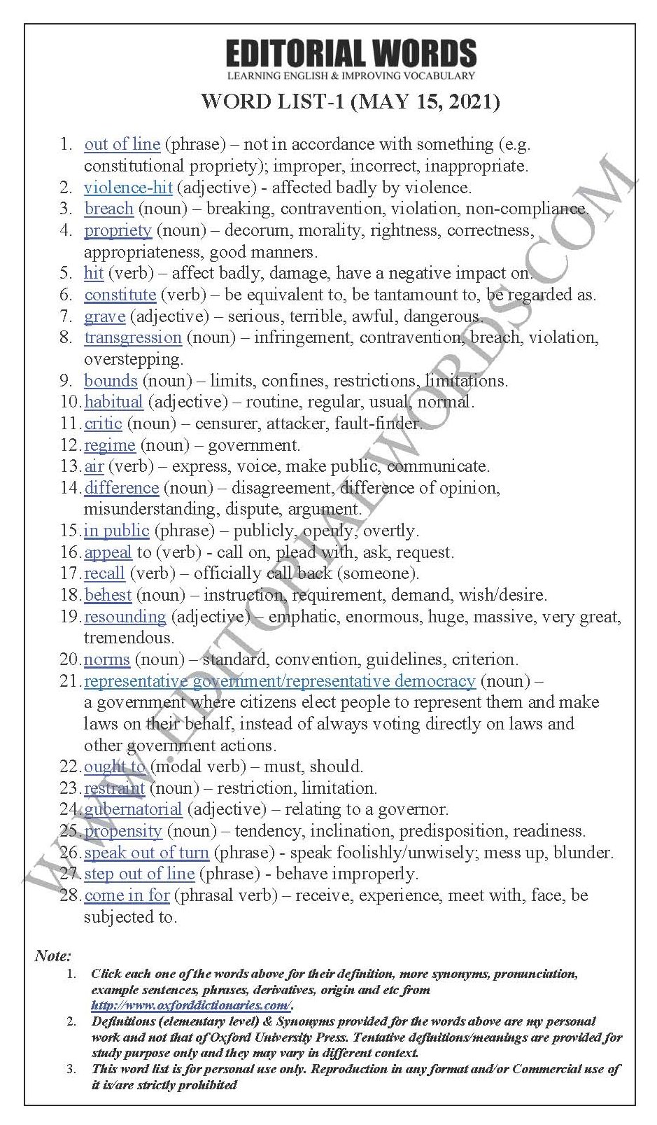 The Hindu Editorial (Out of line) – May 15, 2021