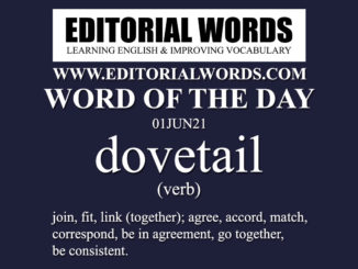 Word of the Day (dovetail)-01JUN21