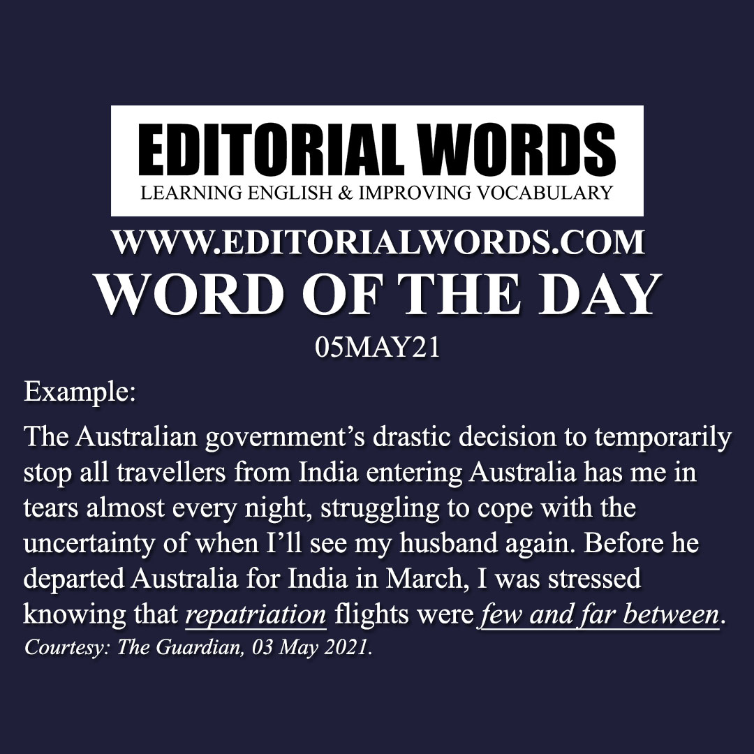 Word of the Day (repatriation)-05MAY21