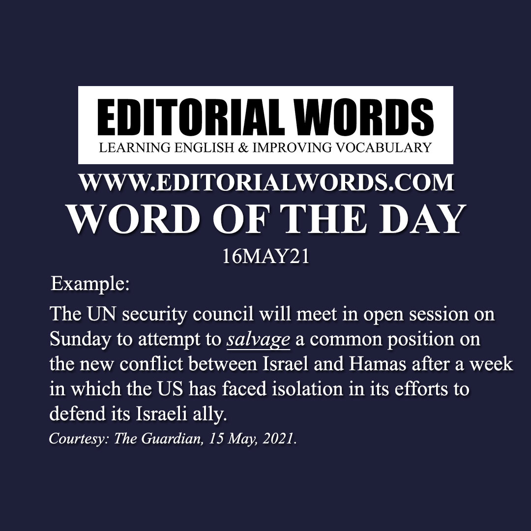 Word of the Day (salvage)-16MAY21