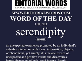 Word of the Day (serendipity)-11JUN21