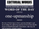 Word of the Day (one-upmanship)-19JUN21
